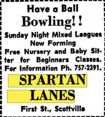 Spartan Lanes - Sep 1965 Ad